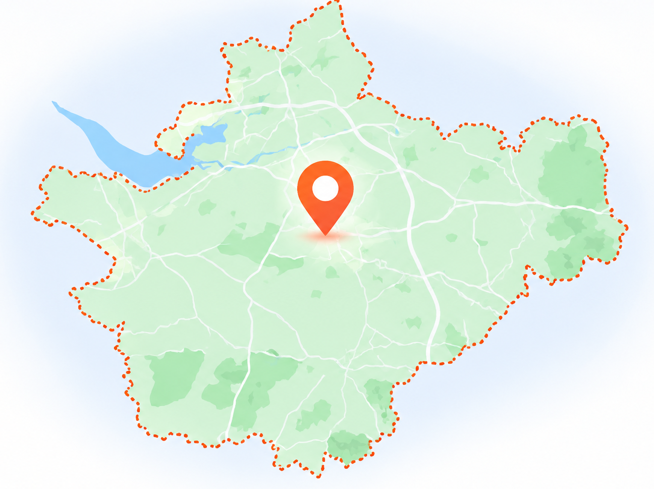 Stylised map of Cheshire